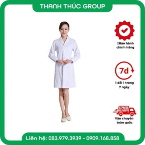 Áo Blouse Bác Sĩ , Thẩm Mỹ Viện , Spa Dành Cho Nữ Tay Dài Thân Dài Xẻ Tà