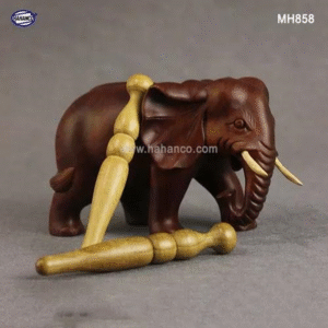 Combo 2 cây ấn huyệt bằng gỗ thơm -hình con sâu giúp đả thông kinh mạch và lưu thông khí huyết - MH858 - HAHANCO