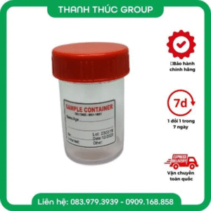 Lọ Đựng Mẫu Bệnh Phẩm Lưu Mẫu Có Nắp Màu Đỏ 50ML Lọ Đựng Phân Lọ Ly Đựng Nước Tiểu